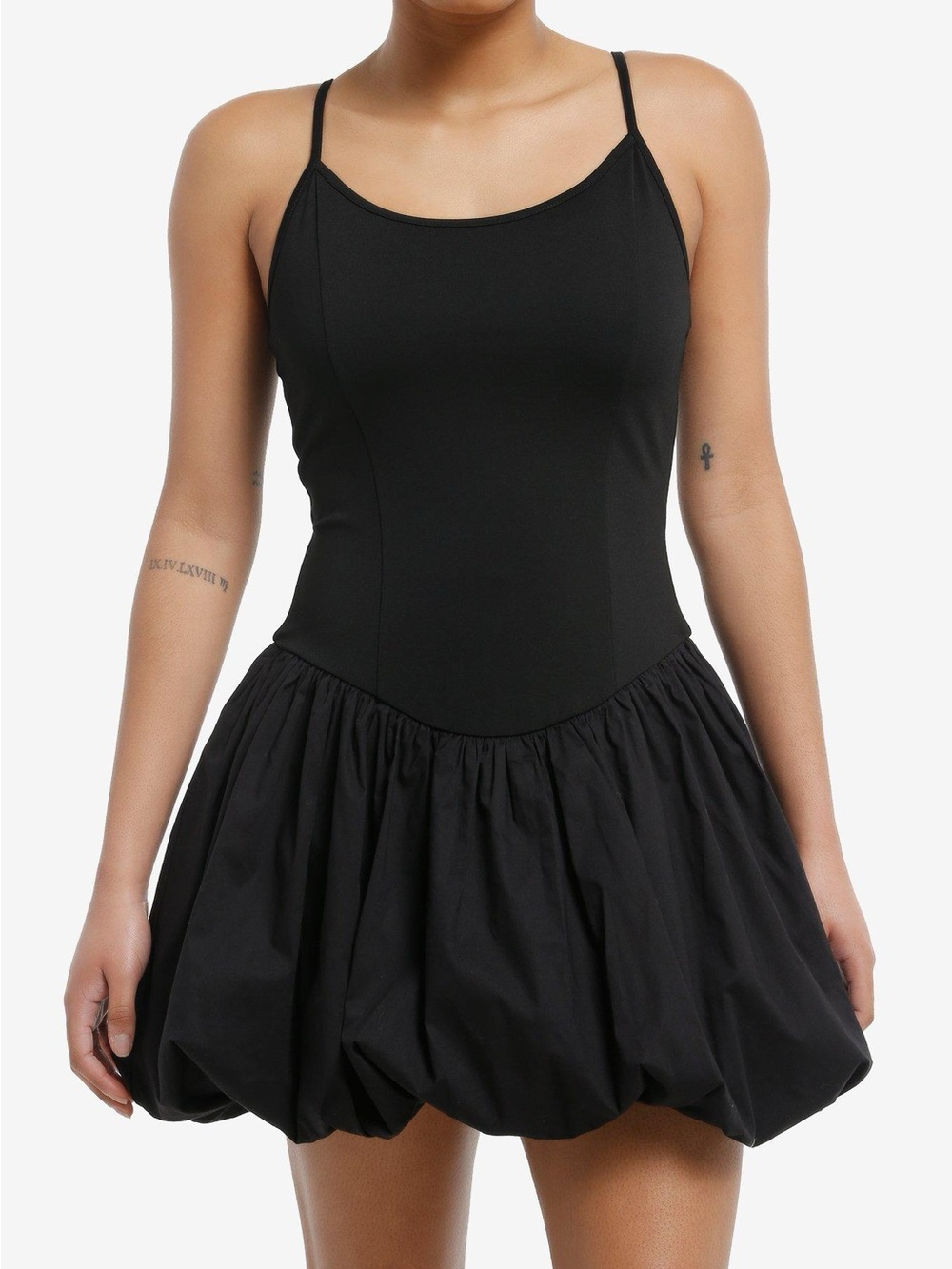 ▪️Hot Topic Black Bubble Cami Dress S